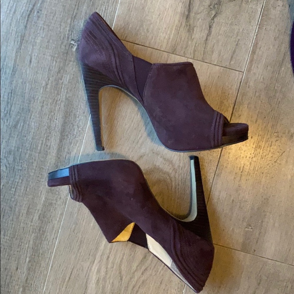 Calvin Klein Purple Suede Heels